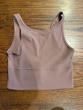 lululemon athletica Ribbed Mauve Crop Bralette